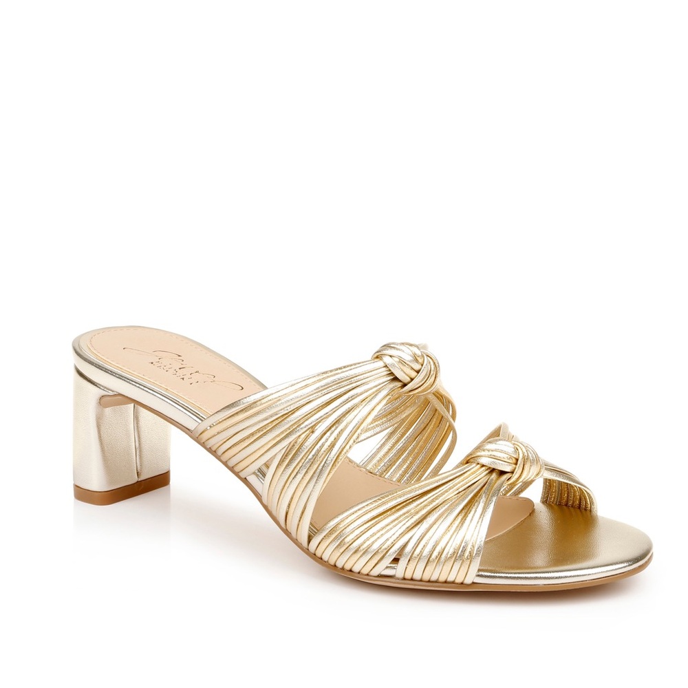 Jewel Badgley Mischka Cheryl Womens Strappy Block Heel Size 7